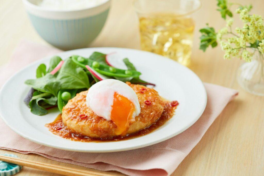 Ginger-flavored Tofu Hamburger with Soy Sauce